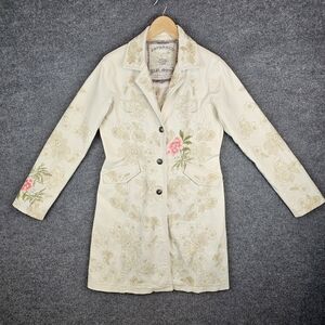 Vintage Paparazzi DB Sports Embroidered Trench Coat - Small